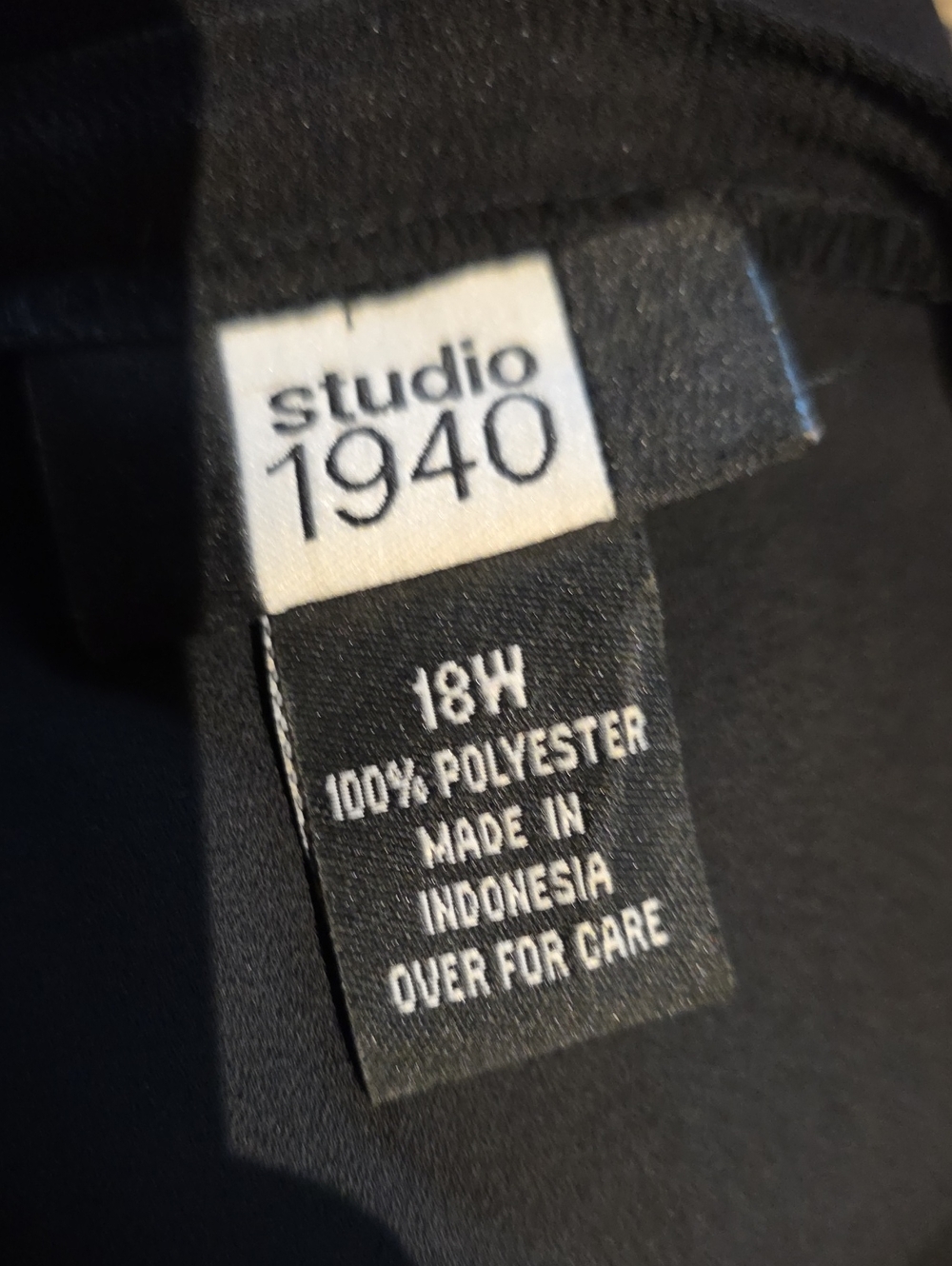 Studio 1940 Black Handkerchief Hem Midi Skirt - Picture 4 of 5